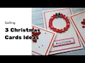 3 Christmas Cards with Paper Quilling Art