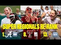 The 16 NCAA softball super regional teams in 2026 re-ranked