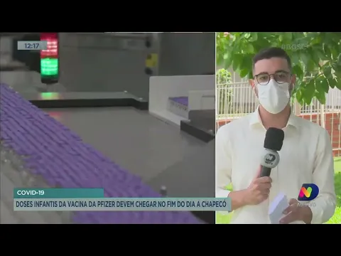 Doses infantis da vacina Pfizer devem chegar no fim deste sábado (15), em Chapecó