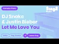 Download Lagu DJ Snake, Justin Bieber - Let Me Love You (Lower Key) Karaoke Piano