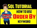 How to use Order By Clause in SQL in Hindi Order By Keyword in SQL Tutorial for Beginners