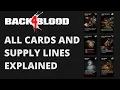 All Cards and Supply Lines explained Back 4 Blood