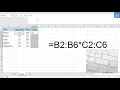 How to multiply two columns using the array formula