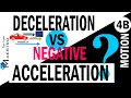 NEGATIVE ACCELERATION vs DECELERATION Slowing down or speeding up physics JEE NEET