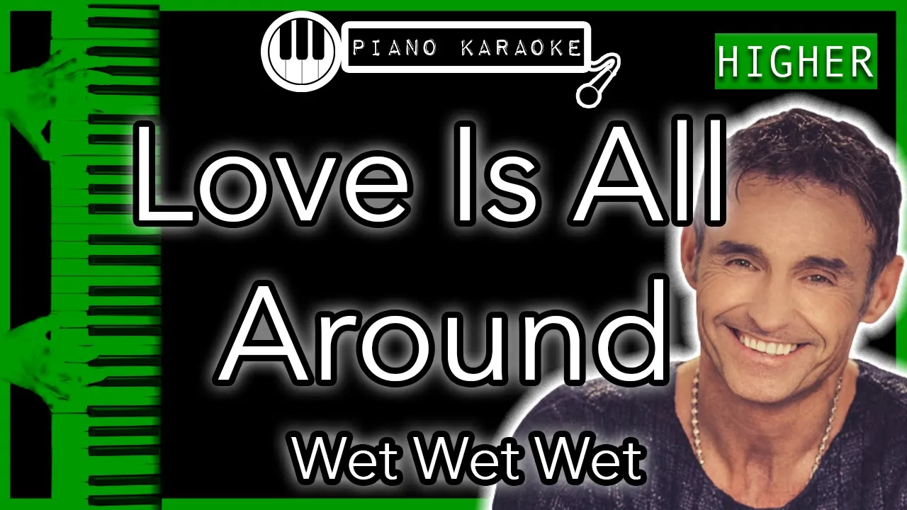 Love Is All Around (HIGHER +3) - Wet Wet Wet - Piano Karaoke Instrumental