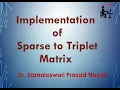 12 Sparse Matrix Implementation
