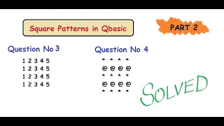 Square Pattern in QBasic QBasic programs with Pattern Part 2 Double for loop in QBasic