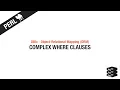 Object-Relational Mapping Complex WHERE Clauses Perl DBIx Tutorial
