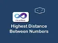 highest distance between numbers in vb net