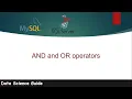 Using AND - OR Operators with SQL Select Statement