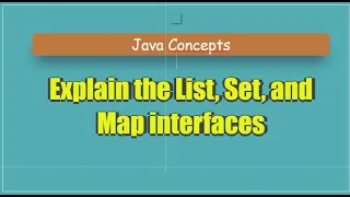 Explain the List Set and Map interfaces