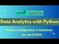 NPTEL Data Analytics with Python Week 11 Assignment 11 Solution Jan-2026