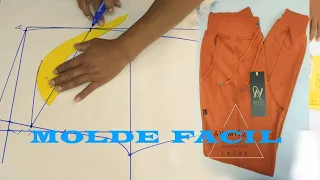 MOLDE DE PAMTALON JOGGER PARA DAMA TRAZO COMPLETO Y SUPER FACIL-Tips De Confeccion