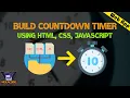 Build A Countdown Timer using Html CSS JavaScript Web App JavaScript Tutorial HexaCode