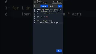 For Loops in Python - Making a Loan Calculator