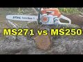 New Stihl MS271 vs used MS250 test cuts farmboss ms 271 vs ms 250