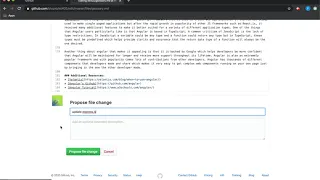 Editing a markdown file in Github