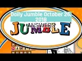 Daily Jumble October 26 2018 Jumble Answers for 2018