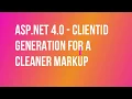 ASP NET 4 0 ClientID Generation for a Cleaner MarkUp