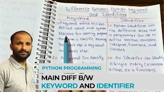 Difference between Python Keywords and Identifiers with Examples Class 11 CS Tutorials - Cse Gyan