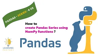How to create Pandas Series using NumPy functions