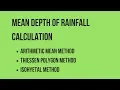 CIVIL Engineering Concepts - Mean Depth of Rain fall Calculations