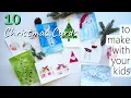 10 Christmas Cards to make with your kids Cardmaking Tutorial DIY