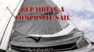 REPAIRING A COMPOSITE SAIL (ep23) ,
