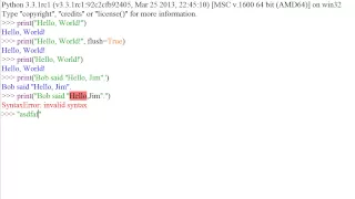 Python 3 Tutorial 3 How to Print