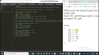 PHP Lecture 48 String Function Str split and chunk split