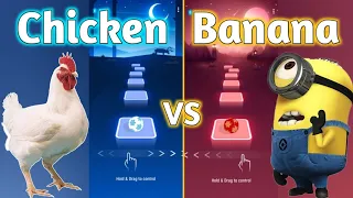 Download Tiles Hop - J. Geco - Chicken Song VS Minions Banana Theme Song | V Gamer MP3