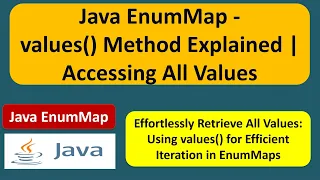 Java EnumMap - values Method Explained Accessing All Values EnumMap in Java
