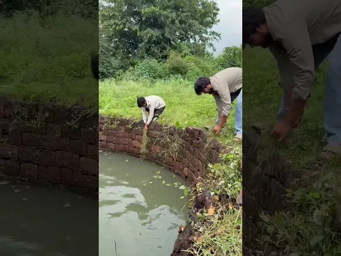 Our team cleaned the well whose water the entire village drinks during the summer.
