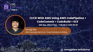With AWS Using CodePipeline CodeCommit CodeBuild ECS by Sandip Das AWS Container Hero