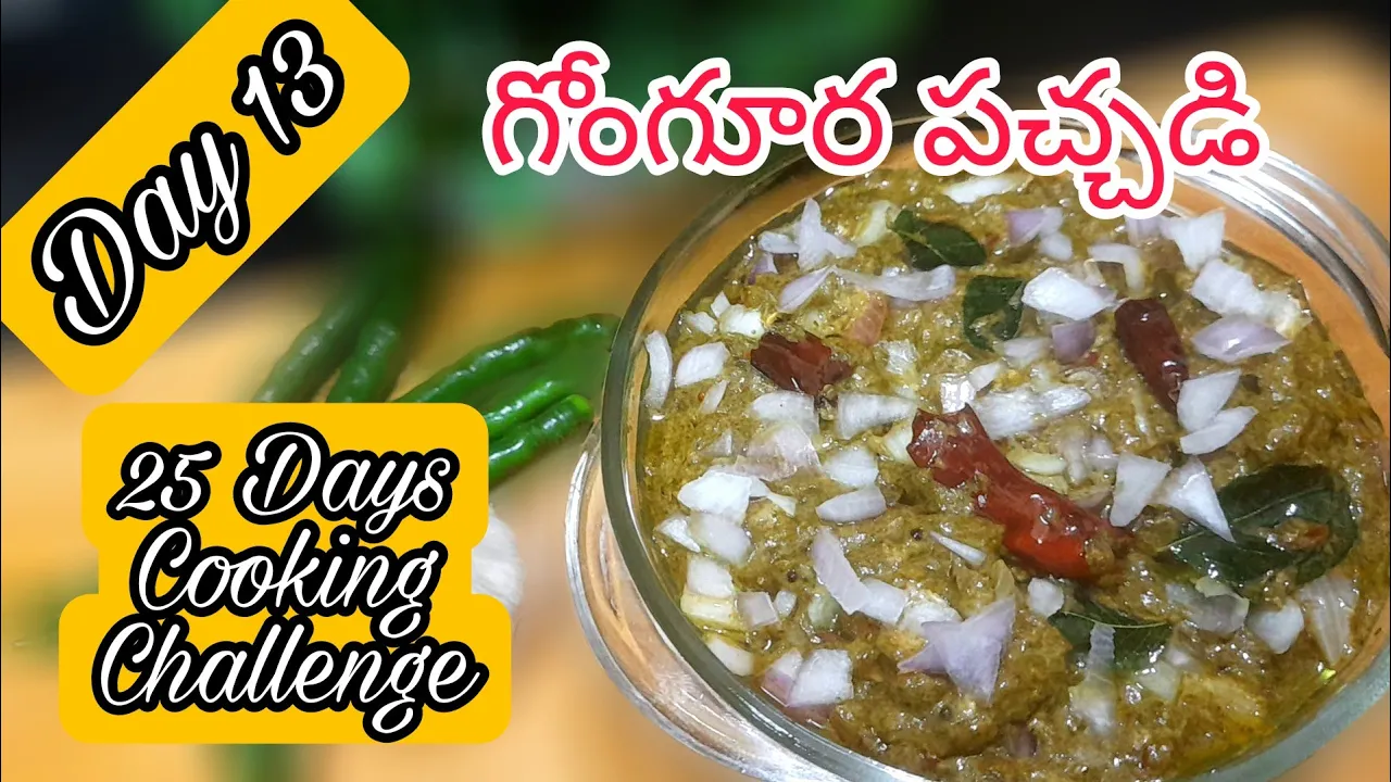 [Day 13] Gongura Pachadi   25 Days Cooking Challenge       Easy Tasty Recipe