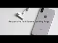 Responsive Full Screen Landing Page in HTML AND CSS