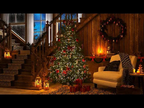 Download MP3 3 Hours of Christmas Music | Instrumental Christmas Music with Rain Sounds | Cozy Christmas Ambience
