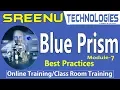 Blue Prism Module-7 Best Practices