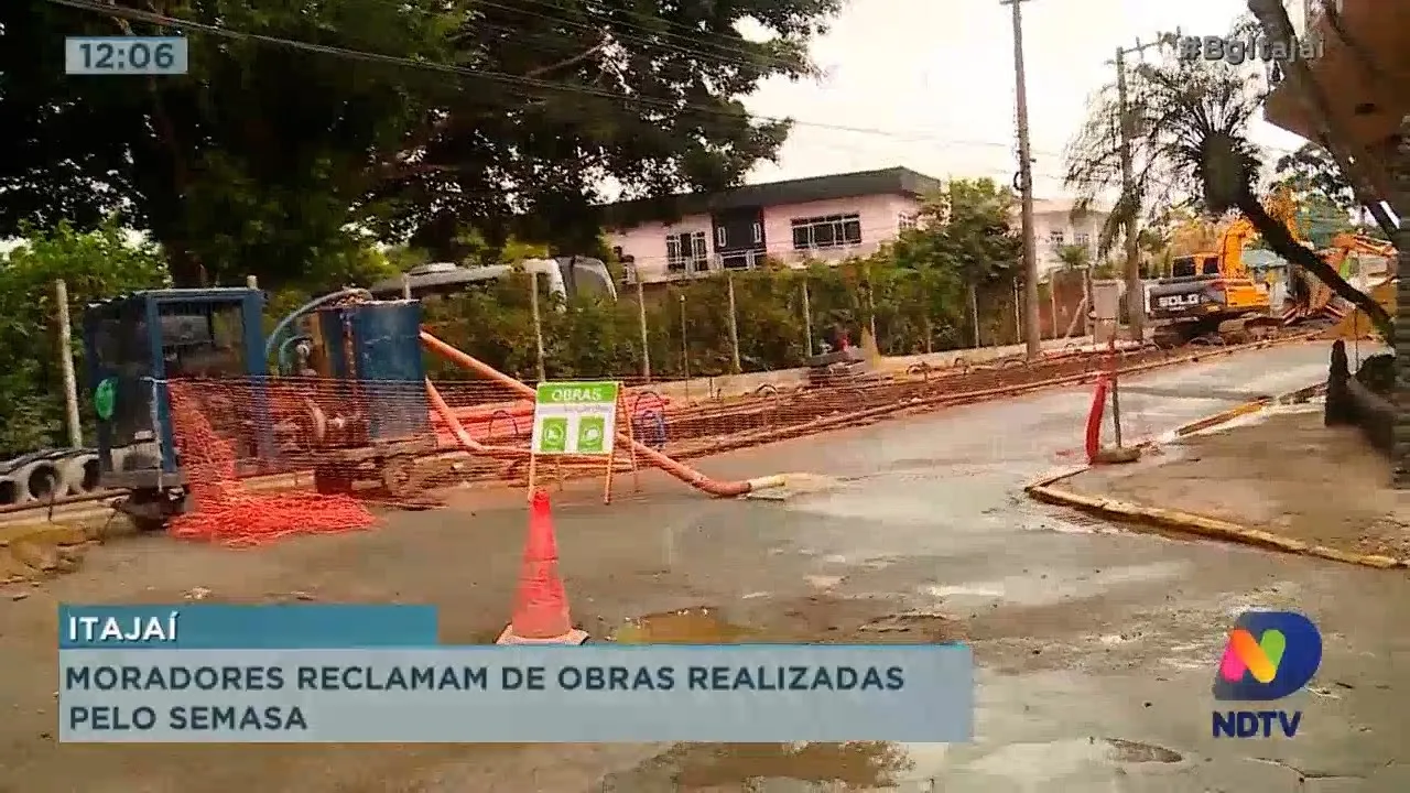 Obras do Semasa, moradores reclamam que serviço é mal acabado