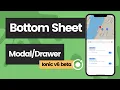 First look at the Ionic Bottom Sheet Drawer with map - Ionic V6 Beta React
