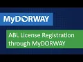 How to register for an ABL License through MyDORWAY