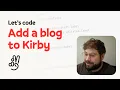 Add a blog to a Kirby website