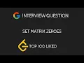 Set Matrix Zeroes Python Leetcode 73