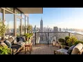 Summer Morning NYC Cozy Balcony Ambience City Wind Sounds