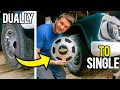Which Looks BETTER DUALLY TO SINGLE WHEEL Conversion Frame Swapped C20