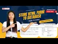Source Code How to Store HTML Form Data to MySQL Database