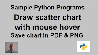 Python Matplotlib Scatter Chart Add Cursor Save Chart as PDF or PNG File