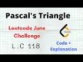 Pascal s Triangle Leetcode June Challenge Leetcode 118 Approach Code C Hindi