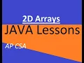 AP CSA Unit 8 Intro to 2D Arrays