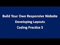 Coding Practice 5 Developing Layouts HTML CSS NxtWave CCBP